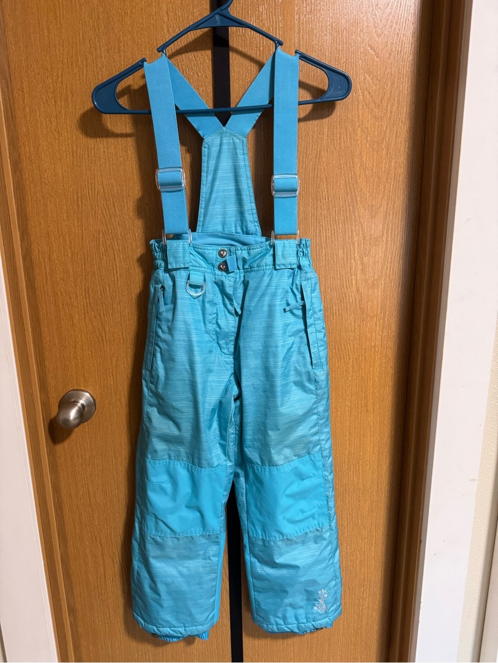 32 degrees Teal Kids Snow Overalls with Adjustable Suspenders